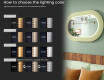 Sodobno LED ogledalo v obliki stadiona z MDF okvirjem L307 #5