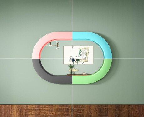 Sodobno LED ogledalo v obliki stadiona z MDF okvirjem L307 #6