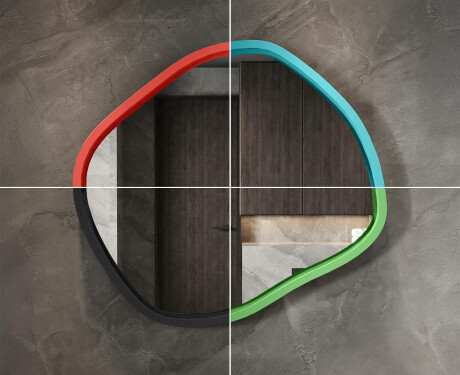 Rombasto LED ogledalo v lakiranem MDF okvirju L309 #6