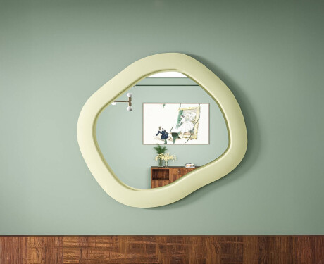 Dizajnersko LED ogledalo z MDF v geometrijski obliki L309 #7