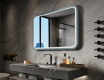 Zaobljeno LED ogledalo z lakiranim MDF okvirjem L305
