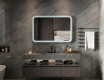 Zaobljeno LED ogledalo z lakiranim MDF okvirjem L305 #2