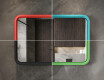 Zaobljeno LED ogledalo z lakiranim MDF okvirjem L305 #7