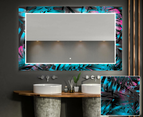 Dekorativno ogledalo z osvetlitvijo za kopalnico - Fluo Tropic