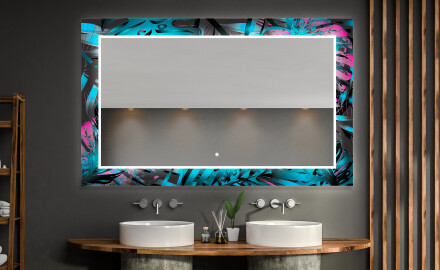 Dekorativno ogledalo z osvetlitvijo za kopalnico - Fluo Tropic