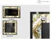 Dekorativno ogledalo z osvetlitvijo - Golden Streaks #3