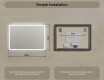 Oblikovalsko osvetljeno LED ogledalo za kopalnico 100x70 cm z dvojno barvo, stikalom na dotik, odstranjevalcem prahu, Bluetooth zvočnikom - L141 #8