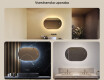 Ovalno ogledalo z LED osvetlitvijo 80x50/50x80 cm, dvojna barva, na dotik občutljivo stikalo, grelna podloga #2