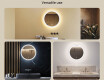 Okroglo LED ogledalo za kopalnico 80 cm z Dual Color, stikalom na dotik in grelno podlogo #2