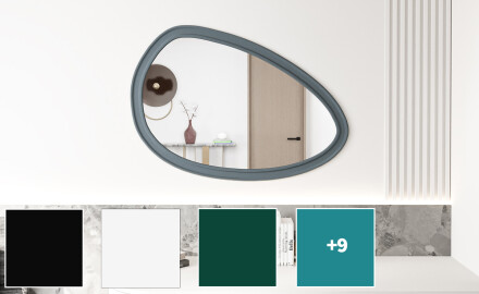 Asimetrično ogledalo z dekorativnim MDF okvirjem L304