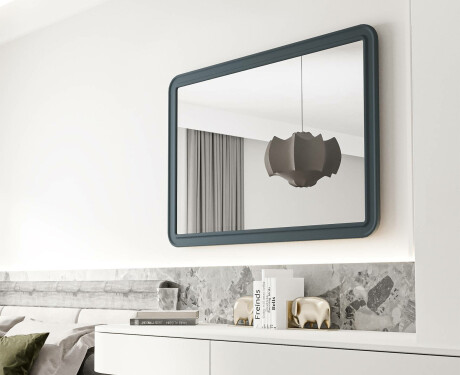 Zaobljeno ogledalo z MDF okvirjem L299