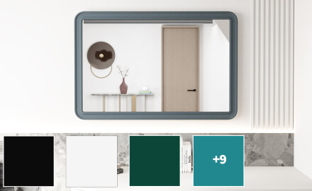 Zaobljeno ogledalo z MDF okvirjem L299