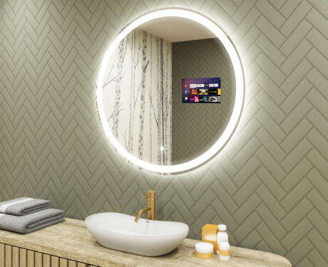 Okroglo kopalniško ogledalo LED z osvetlitvijo L76 90 cm - SmartScreen, DualColor