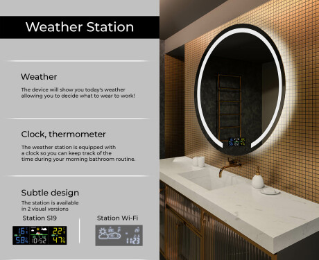Okroglo osvetljeno LED kopalniško ogledalo L96 #2