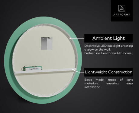 Okroglo osvetljeno LED kopalniško ogledalo L120 #3