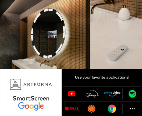 Okroglo osvetljeno LED kopalniško ogledalo L120 #7