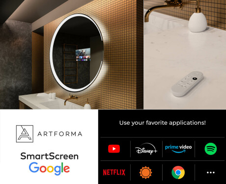 Okroglo osvetljeno LED kopalniško ogledalo L123 #7