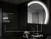 Polkrožno ogledalo LED osvetljeno stensko ogledalo Q222 #9