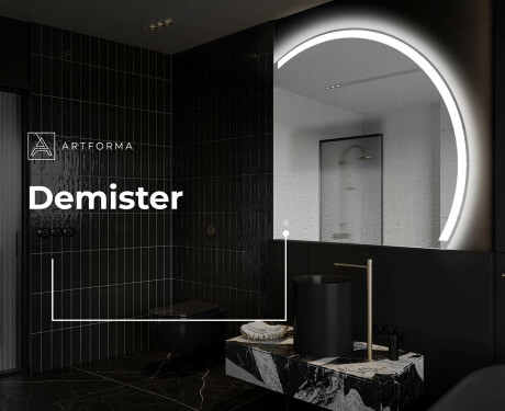 Polkrožno ogledalo LED osvetljeno stensko ogledalo Q222 #9