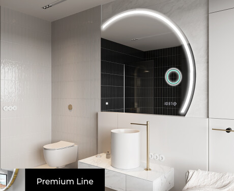 Polkrožno ogledalo z osvetlitvijo LED Q223 #4