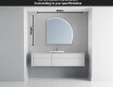 Polkrožno ogledalo z osvetlitvijo LED Q223 #5