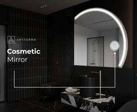 Polkrožno ogledalo z osvetlitvijo LED Q223 #6