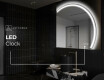 Polkrožno ogledalo z osvetlitvijo LED Q223 #9