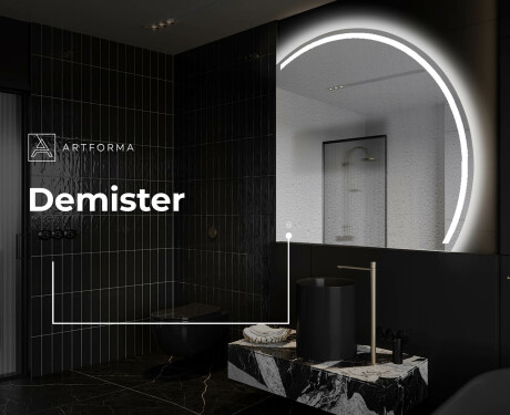 Polkrožno ogledalo z osvetlitvijo LED Q223 #9