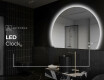 Polkrožno ogledalo LED osvetljeno stensko ogledalo W221 #8