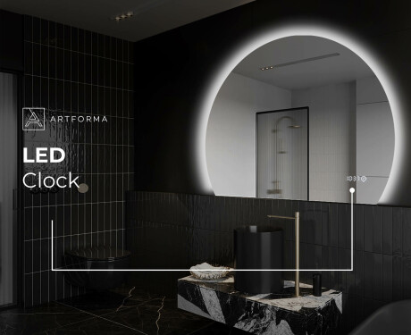 Polkrožno ogledalo LED osvetljeno stensko ogledalo W221 #8