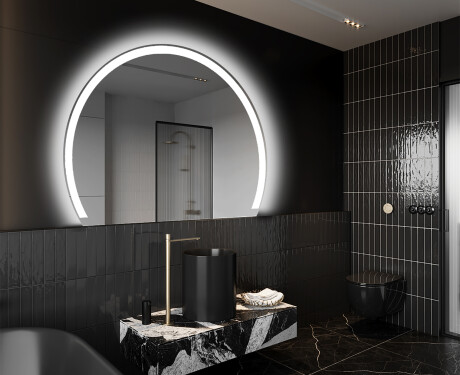 Polkrožno ogledalo z osvetlitvijo LED W222