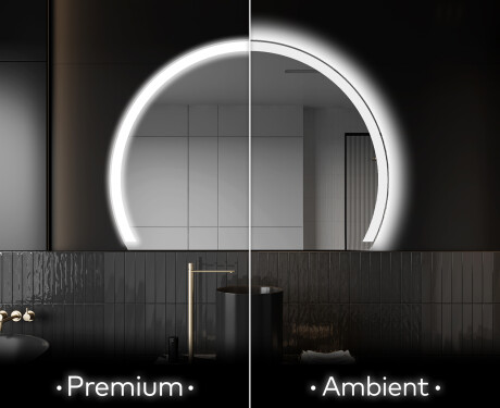 Polkrožno ogledalo z osvetlitvijo LED W222