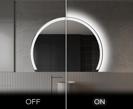 Polkrožno ogledalo z osvetlitvijo LED W222 #3