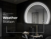 Polkrožno ogledalo LED osvetljeno stensko ogledalo W223 #7