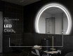 Polkrožno ogledalo LED osvetljeno stensko ogledalo W223 #8