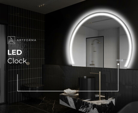 Polkrožno ogledalo LED osvetljeno stensko ogledalo W223 #8