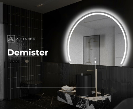 Polkrožno ogledalo LED osvetljeno stensko ogledalo W223 #9