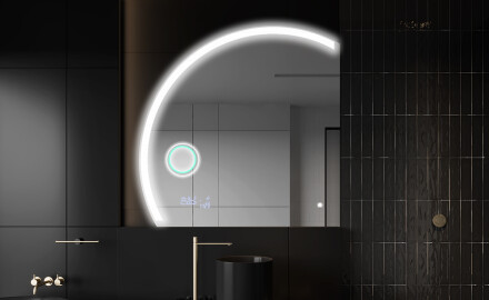 Polkrožno ogledalo z osvetlitvijo LED X222