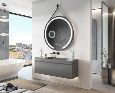 Okroglo viseče ogledalo z lučkami L96