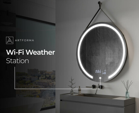 Okroglo viseče ogledalo z lučkami L96 #8