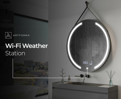 Okroglo viseče ogledalo z lučkami L97 #8