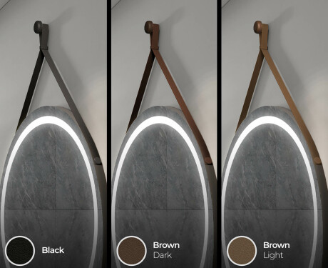 Okroglo viseče ogledalo z lučkami L98 #7