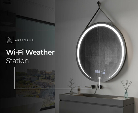 Okroglo viseče ogledalo z lučkami L98 #8