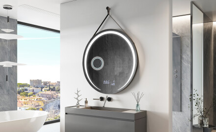 Okroglo viseče ogledalo z lučkami L98