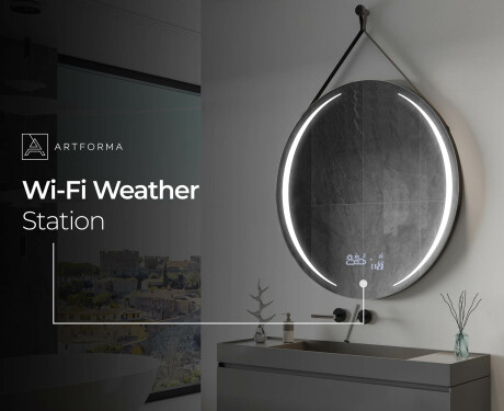 Okroglo viseče ogledalo z lučkami L99 #8