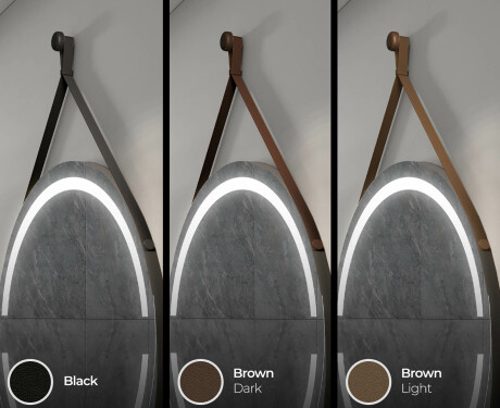 Okroglo viseče ogledalo z lučkami L118 #7