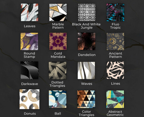 Okroglo dekorativno ogledalo z LED osvetlitvijo za kopalnico - Abstract Seamless #7