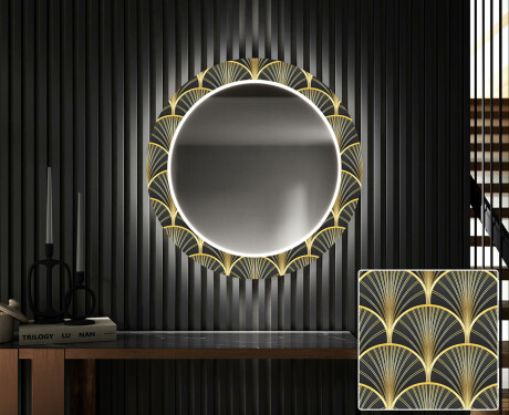 Osvetljeno dekorativno ogledalo Led za hodnik - Art Deco