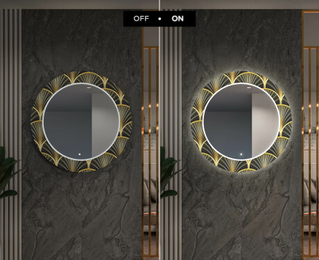 Osvetljeno dekorativno ogledalo Led za hodnik - Art Deco #6
