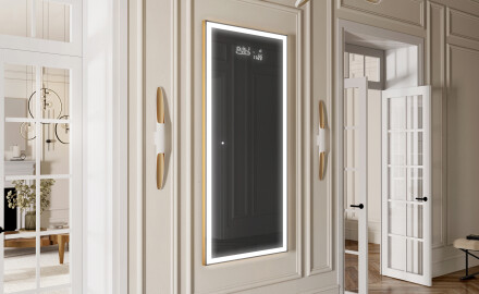 Ogledalo v hodniku po celotni dolžini z osvetlitvijo LED L01
